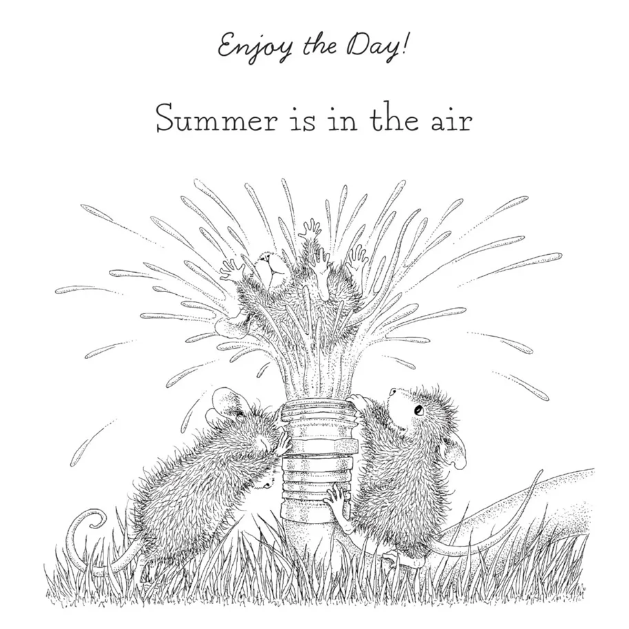 Spellbinders Water Fun Cling Rubber Stamp 