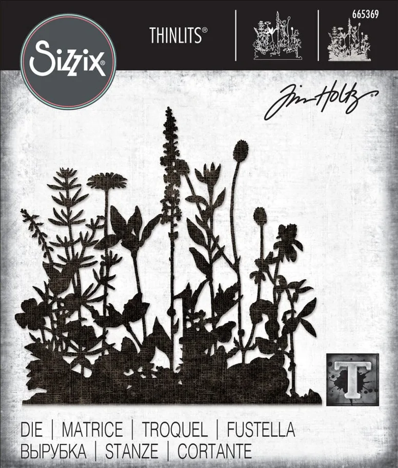 Sizzix Thinlits Die by Tim Holtz Flower Field 