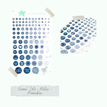 Creative-Depot Enamel Dots - Motive Marineblau