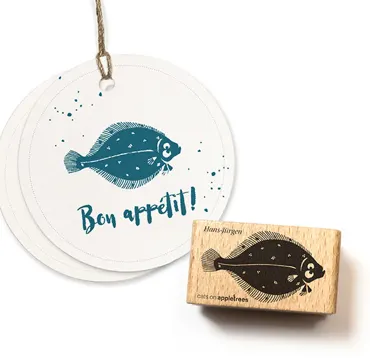 Cats on appletrees Stempel Scholle Hans-Jürgen