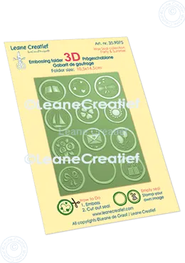 Leane Creatief 3D embossing Schablone Wachssiegel Party & Sommer