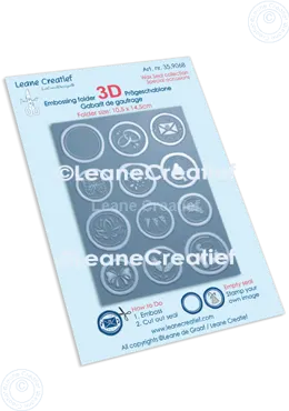 Leane Creatief 3D embossing Schablone Wachssiegel besondere Anlässe