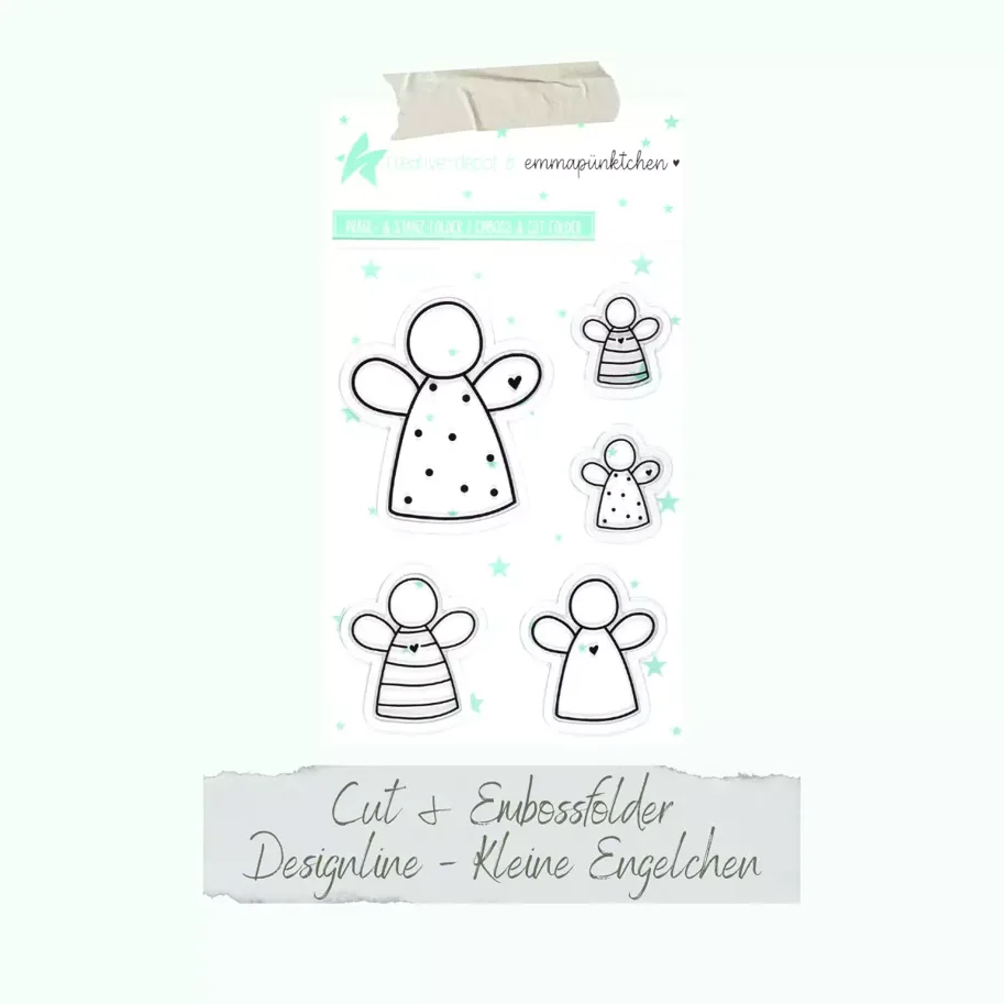 Creative-Depot Cut & Emboss Folder - Designline - Kleine Engelchen - 11 x 15,5 cm