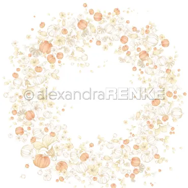 Alexandra Renke Designpapier 'Kürbiskranz'