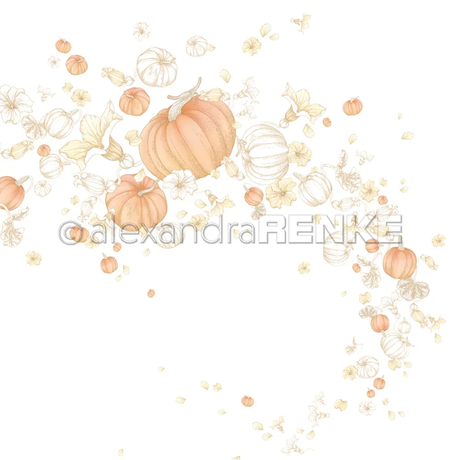 Alexandra Renke Designpapier 'Kürbis Variation'