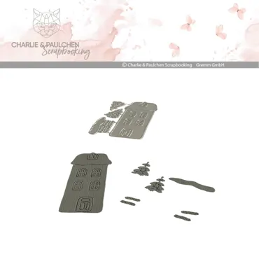 Charlie & Paulchen Stanzformen Weihnachtshaus mit Gaube