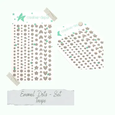 Creative-Depot Enamel Dots - Taupe