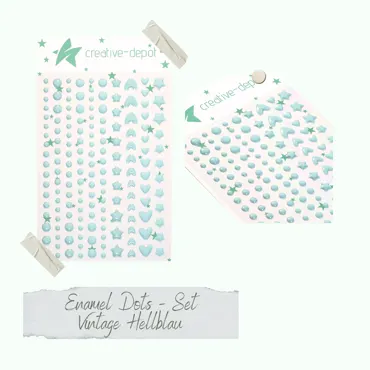 Creative-Depot Enamel Dots - Vintage Hellblau