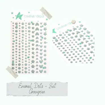 Creative-Depot Enamel Dots - Graugrün