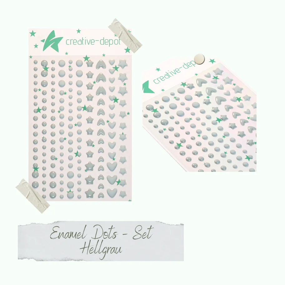 Creative-Depot Enamel Dots - Hellgrau