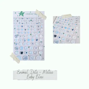Creative-Depot Enamel Dots - Motive - Baby Blau
