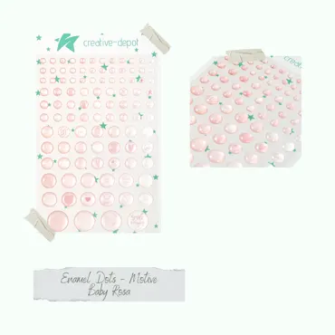Creative-Depot Enamel Dots - Motive - Baby Rosa