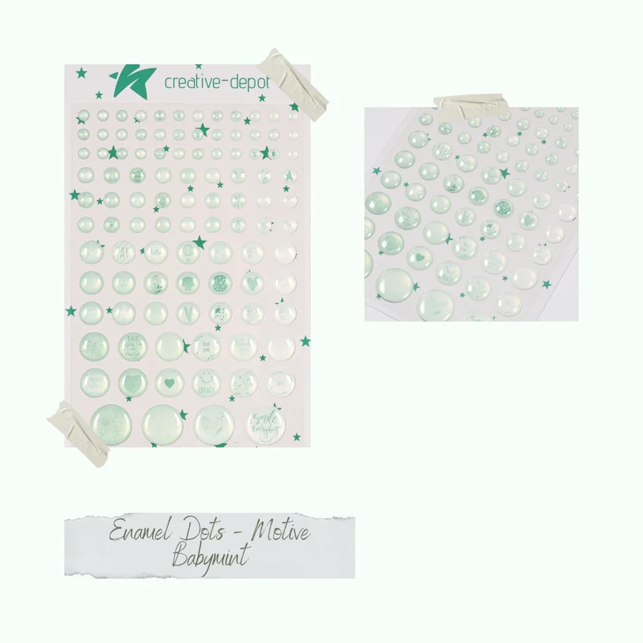 Creative-Depot Enamel Dots - Motive - Babymint