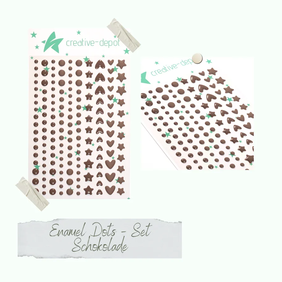 Creative-Depot Enamel Dots - Schokolade