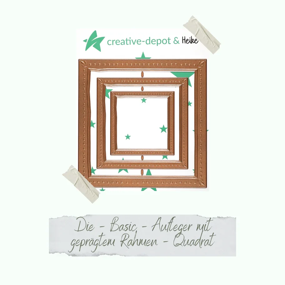 Creative-Depot Die - Basic - Aufleger mit geprägtem Rahmen - Quadrat