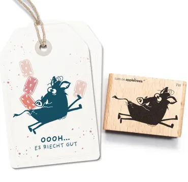 Cats on appletrees Stempel Wildschwein Titi