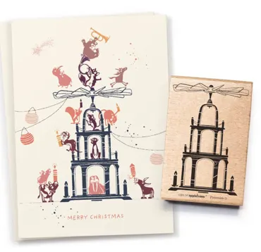 Cats on appletrees Stempel Pyramide 3