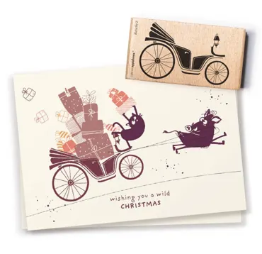 Cats on appletrees Stempel Kutsche 2 Zweiachser