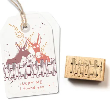 Cats on appletrees Stempel Gartenzaun Outline