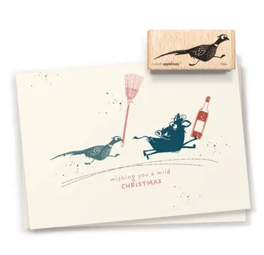 Cats on appletrees Stempel Fasan Odo