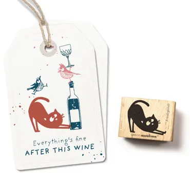 Cats on appletrees Stempel Friedegunde mit Katzenbuckel