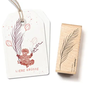 Cats on appletrees Stempel Gras Wedel 2