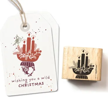 Cats on appletrees Stempel Weihnachtsgesteck