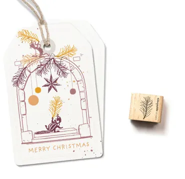 Cats on appletrees Ministempel Zweig 4