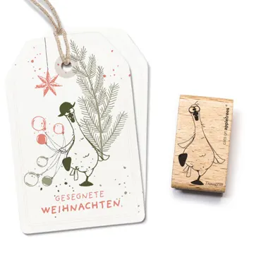 Cats on appletrees Stempel Gans Traugott Outline