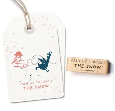 Cats on appletrees Stempel Dashing through the snow