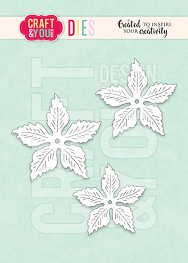 Craft & You Magda's Poinsettia Small Flower Dies 
