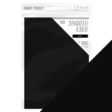 Tonic Craft Craft Perfect • Smooth Card A4 300g Black 5pcs