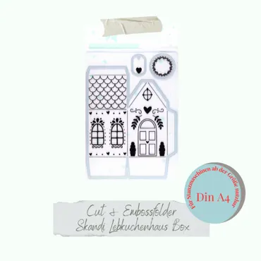 Creative-Depot Prägefolder - Skandi Lebkuchenhaus Box - 14,7 x 20,8 cm