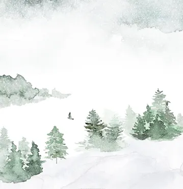 Charlie & Paulchen Design Cardstock Aquarell Schlittenpiste