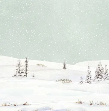 Charlie & Paulchen Design Cardstock Aquarell Winterlandschaft