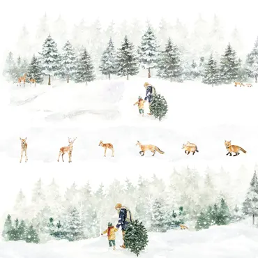 Charlie & Paulchen Design Cardstock Waldweihnacht – Weihnachtstradition
