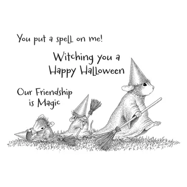 Spellbinders Halloween Flight Cling Rubber Stamp Set