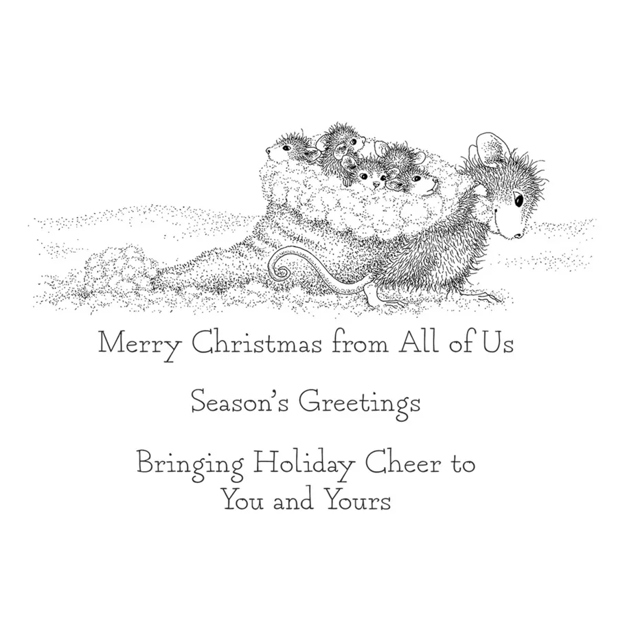 Spellbinders Christmas Friends Cling Rubber Stamp Set