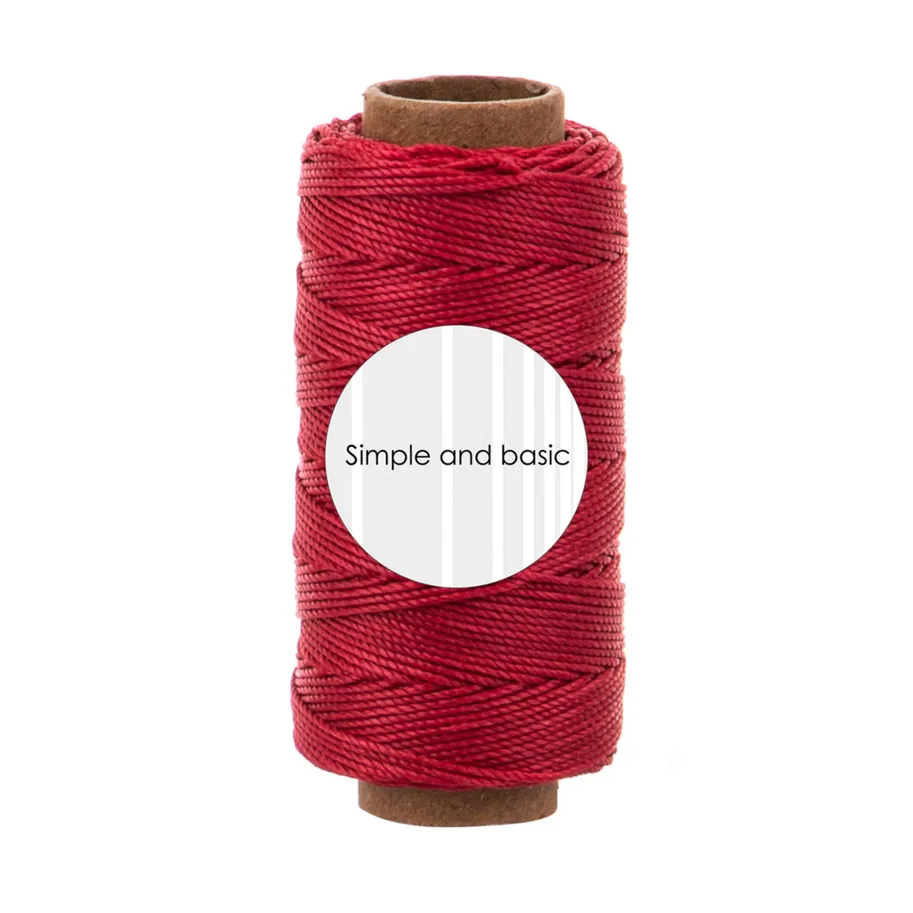 Simple and Basic Calm Red Polyester Thread 50m
