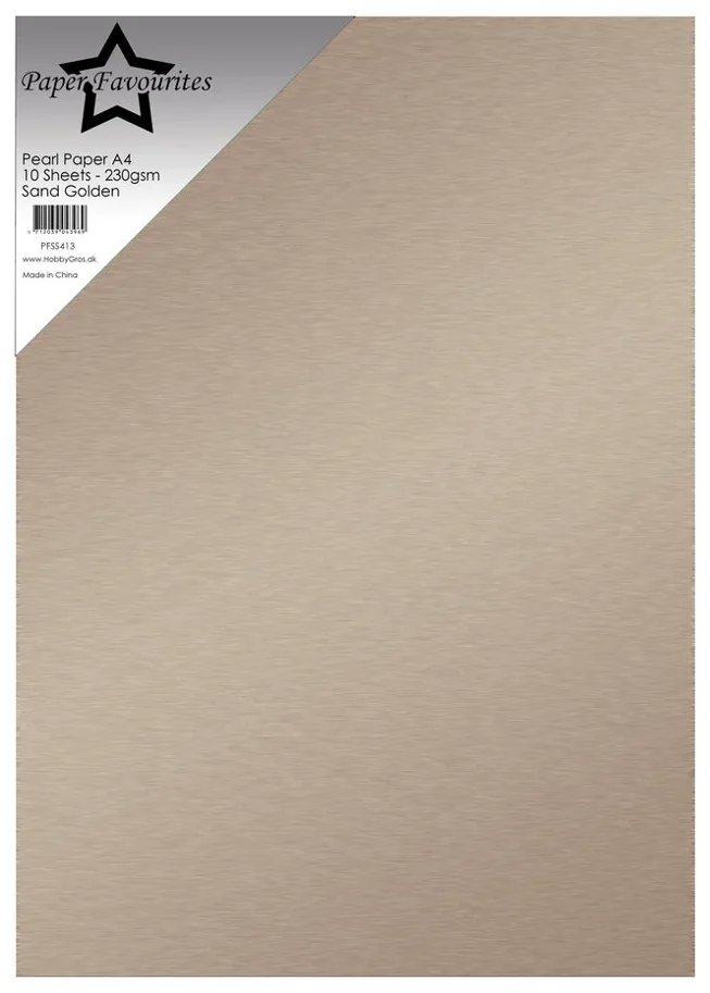 Paper Favourites Sand Golden A4 Pearl Paper 240gsm (10pcs)
