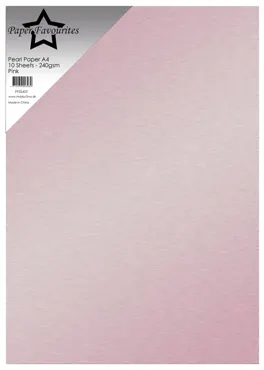 Paper Favourites Pink A4 Pearl Paper 240gsm (10pcs)