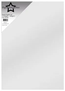 Paper Favourites Ice White A4 Pearl Paper 240gsm (10pcs)