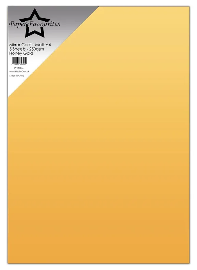 Paper Favourites Mirror Card Matte A4 Honey Gold