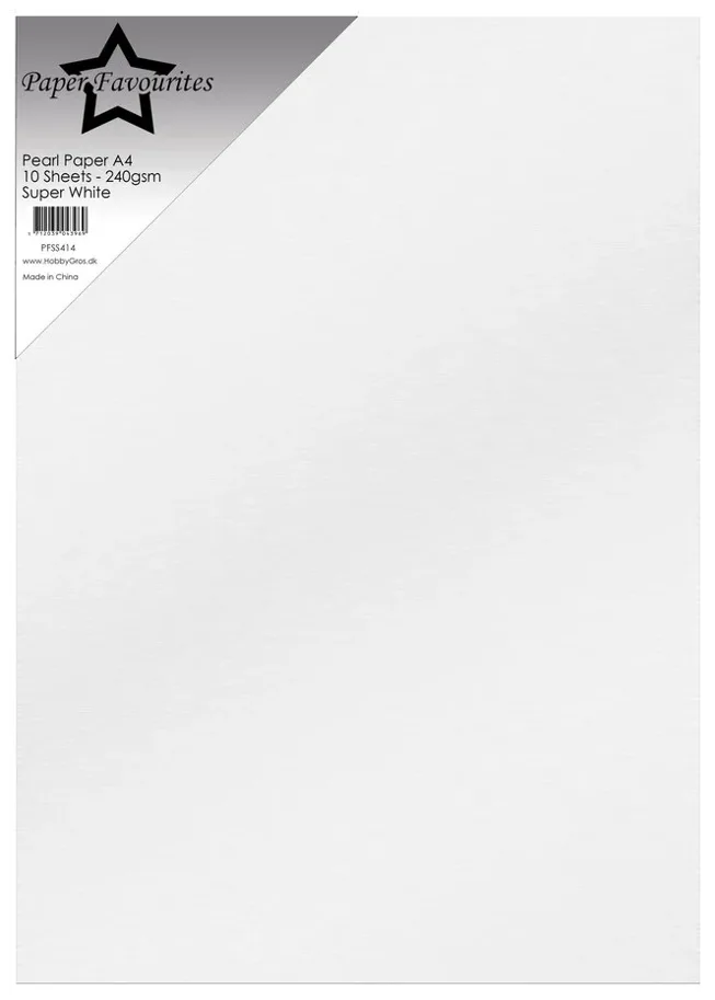 Paper Favourites Super White A4 Pearl Paper 240gsm (10pcs) 