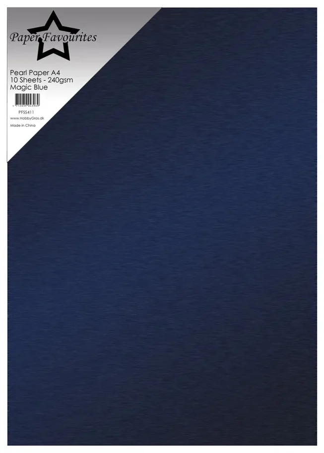 Paper Favourites Magic Blue A4 Pearl Paper 240gsm (10pcs) 