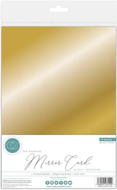 Craft Consortium The Essential Mirror Card A4 Gold (10pcs)