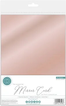 Craft Consortium The Essential Mirror Card A4 Rose Gold (10pcs)