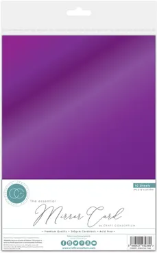 Craft Consortium The Essential Mirror Card A4 Purple (10pcs)