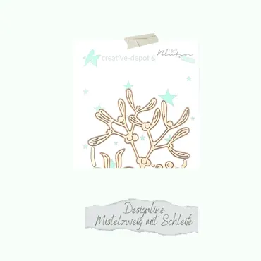 Creative-Depot Stempelset - Die - Designline - Mistelzweig mit Schleife