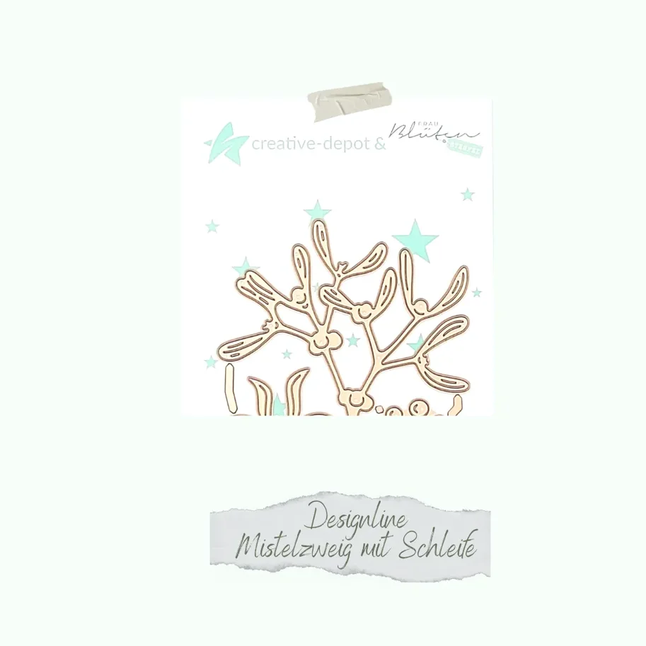 Creative-Depot Stempelset - Die - Designline - Mistelzweig mit Schleife